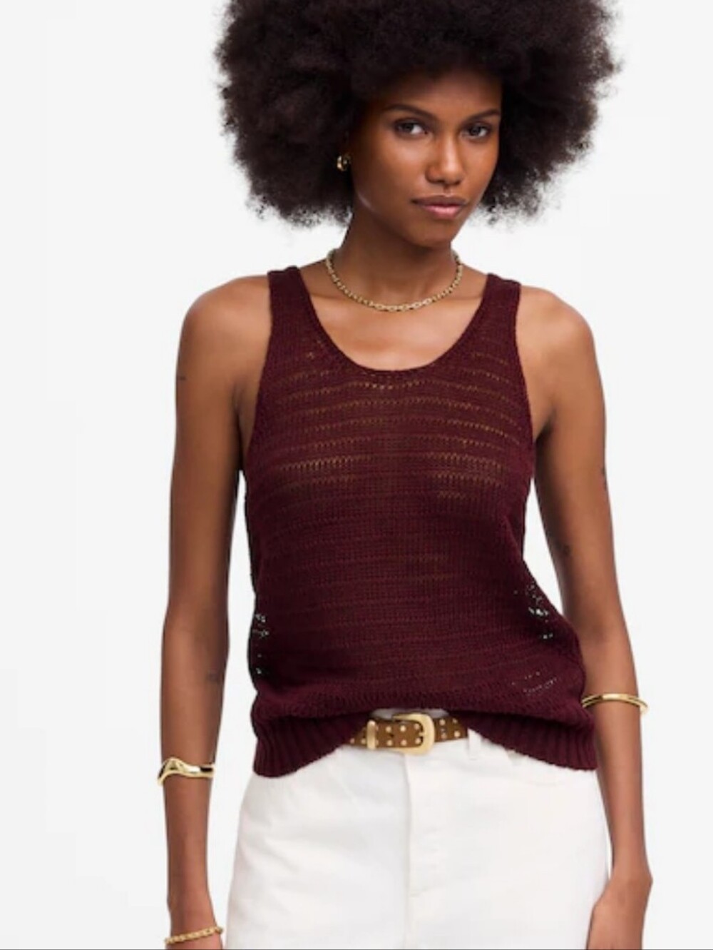 NWT Madewell Linen Sweater Tank
